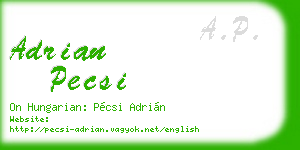 adrian pecsi business card